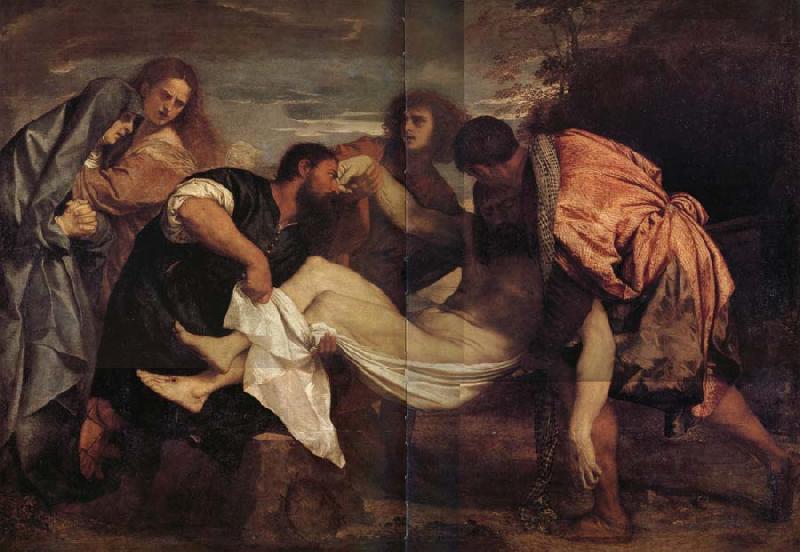 TIZIANO Vecellio La mise au tombeau oil painting picture